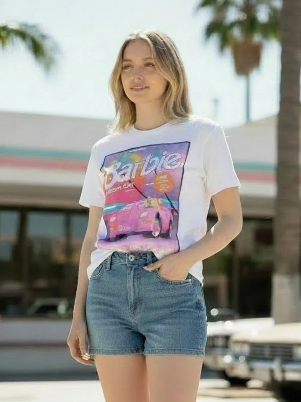 Oversized Barbie Tee Shirt - Picture 1 of 5